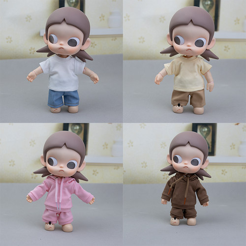zsiga嘎子姐娃衣BJD1/8娃娃关节玩偶衣服t恤牛仔裤子连帽卫衣套装