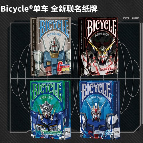 汇奇花切Bicycle万代高达模型正版扑克牌手办独角兽自由UC纸卡牌