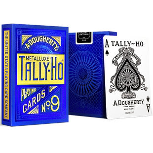 汇奇进口bicycle单车扑克牌TH系列奢华靛蓝朱红炫酷纸牌红运烫金