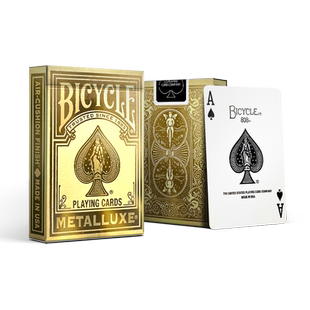 汇奇花切Bicycle单车扑克牌纸牌烫金送礼鎏金系列红绿金银蓝橙