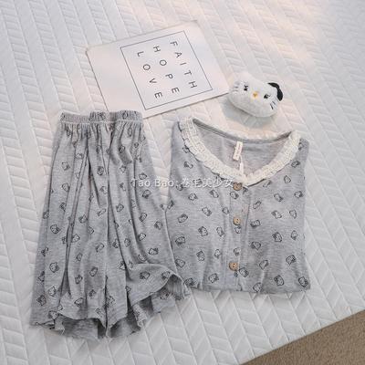 休闲百搭柔软舒适短袖睡衣女