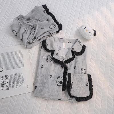 休闲百搭柔软舒适短袖睡衣女