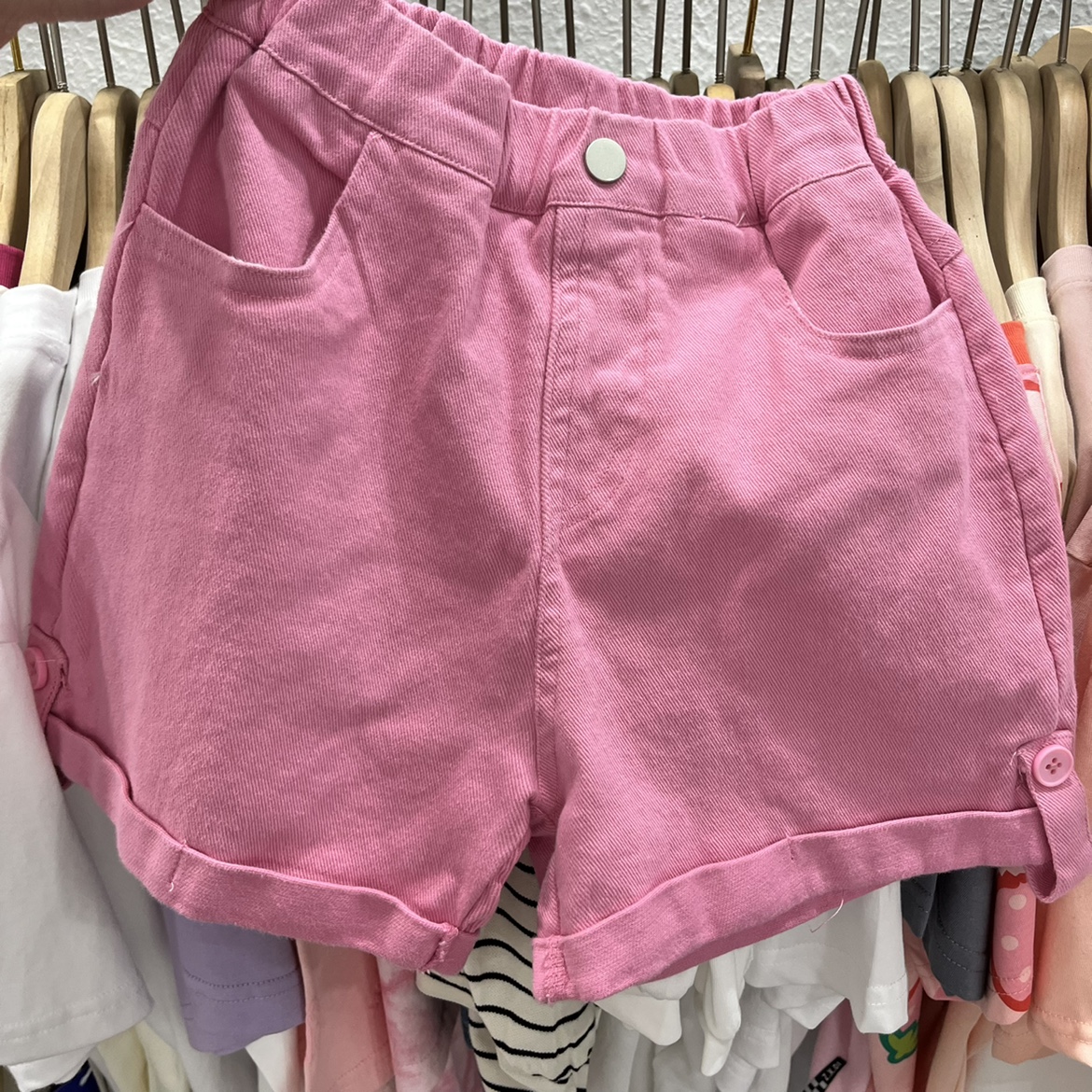 清仓不退换夏装新款童装女童粉色牛仔短裤儿童韩版好版型裤子