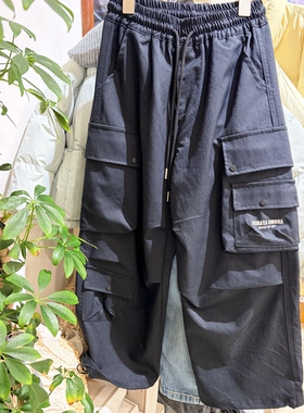 2026春装新款男童女童黑色工装裤中大童洋气百搭休闲裤