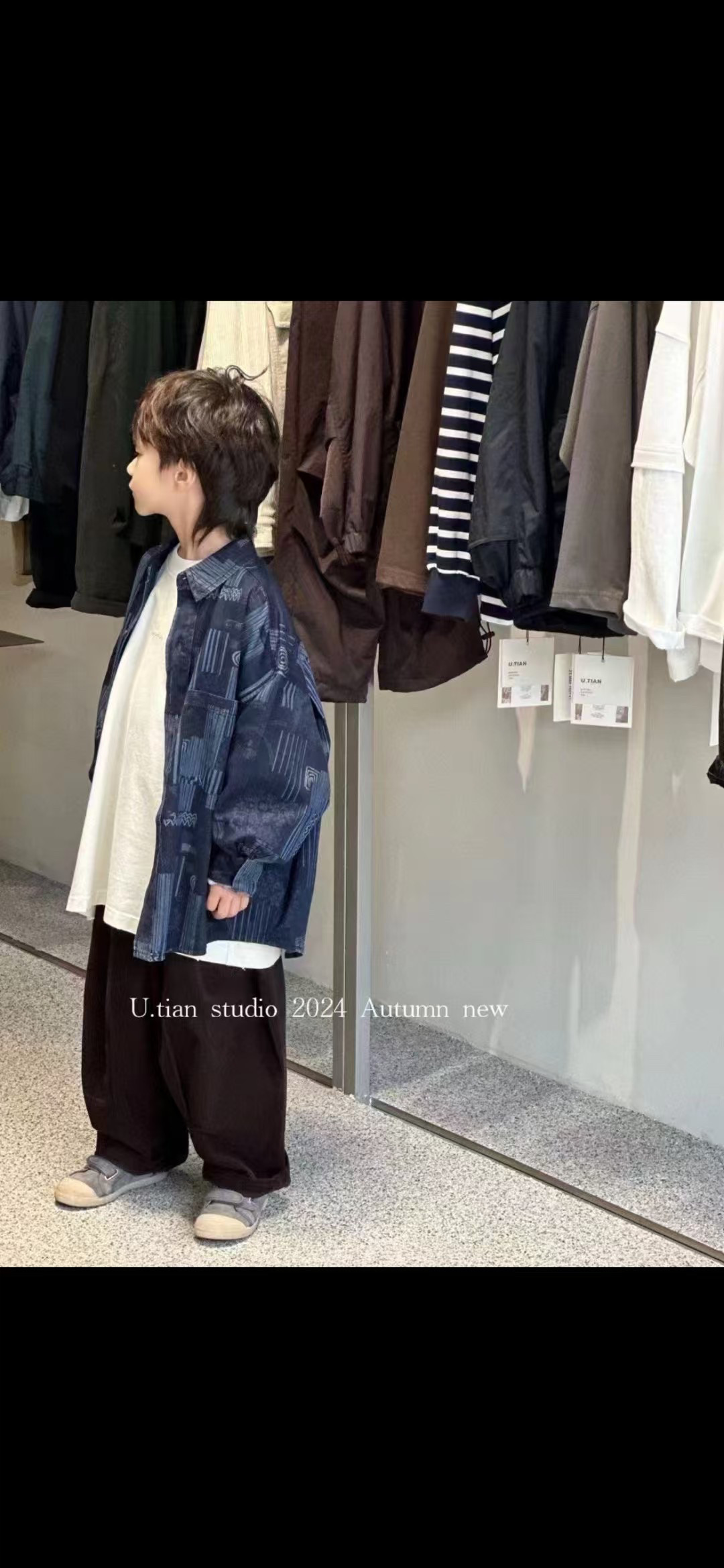 2025春季新款男童牛仔外套儿童春装痞帅夹克男孩薄棉牛仔衬衫大童