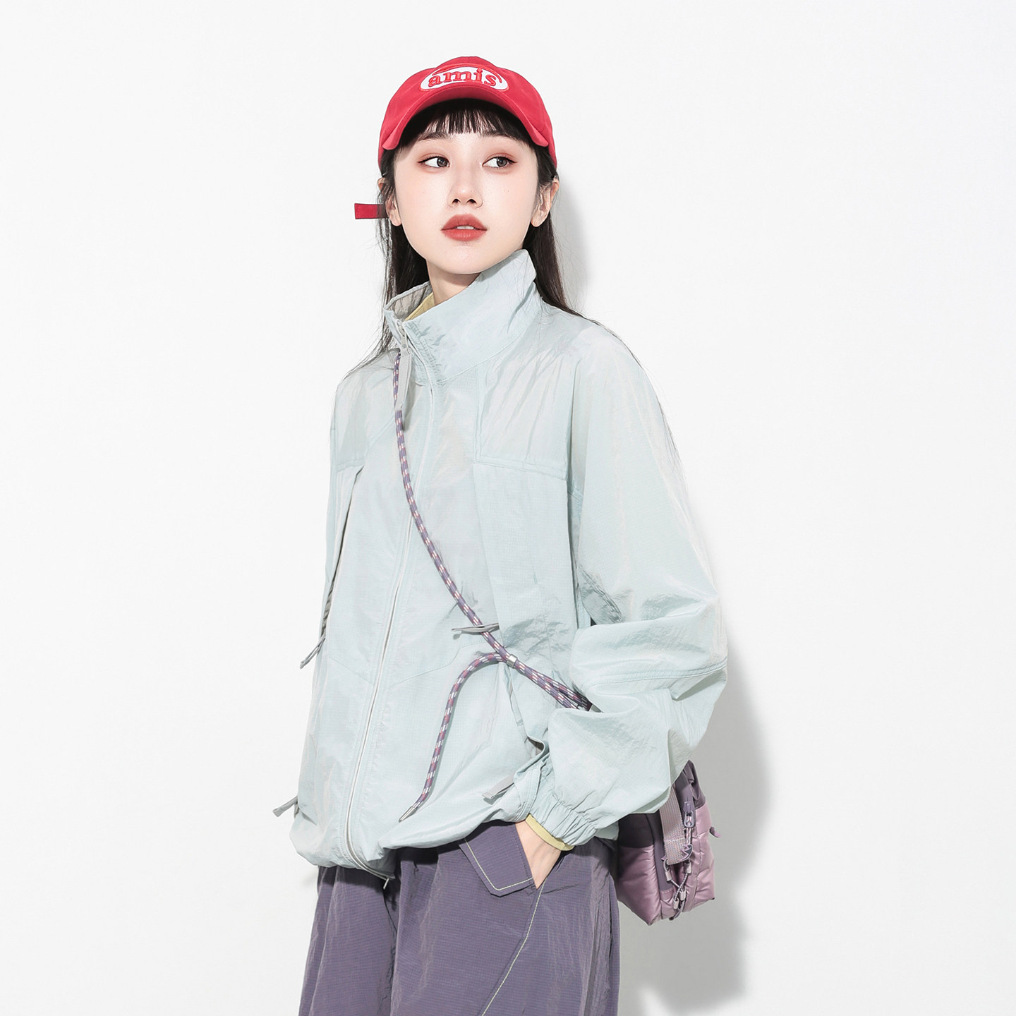 Hills Grace运动户外防晒男女宽松轻量化防泼水速干立领上衣夹克