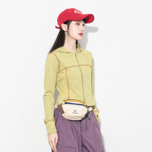 Hills Grace户外运动骑行徒步连帽拉链卫衣女修身速干开衫短外套