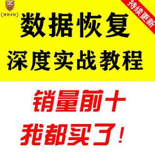 数据恢复教程技术案例电脑手机磁盘U盘内存sd卡分区修复视频教程1