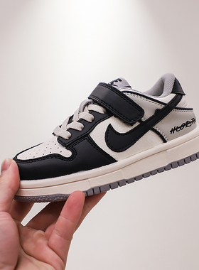 童鞋真皮黑灰色运动鞋儿童2025新款春夏板鞋男童鞋子休闲鞋女童