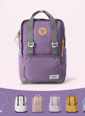 canvasrepublic帆布共和国小飞碟标双肩包女学生书包男双肩背包大容量笔记本电脑包户外旅行包手提课外补习包