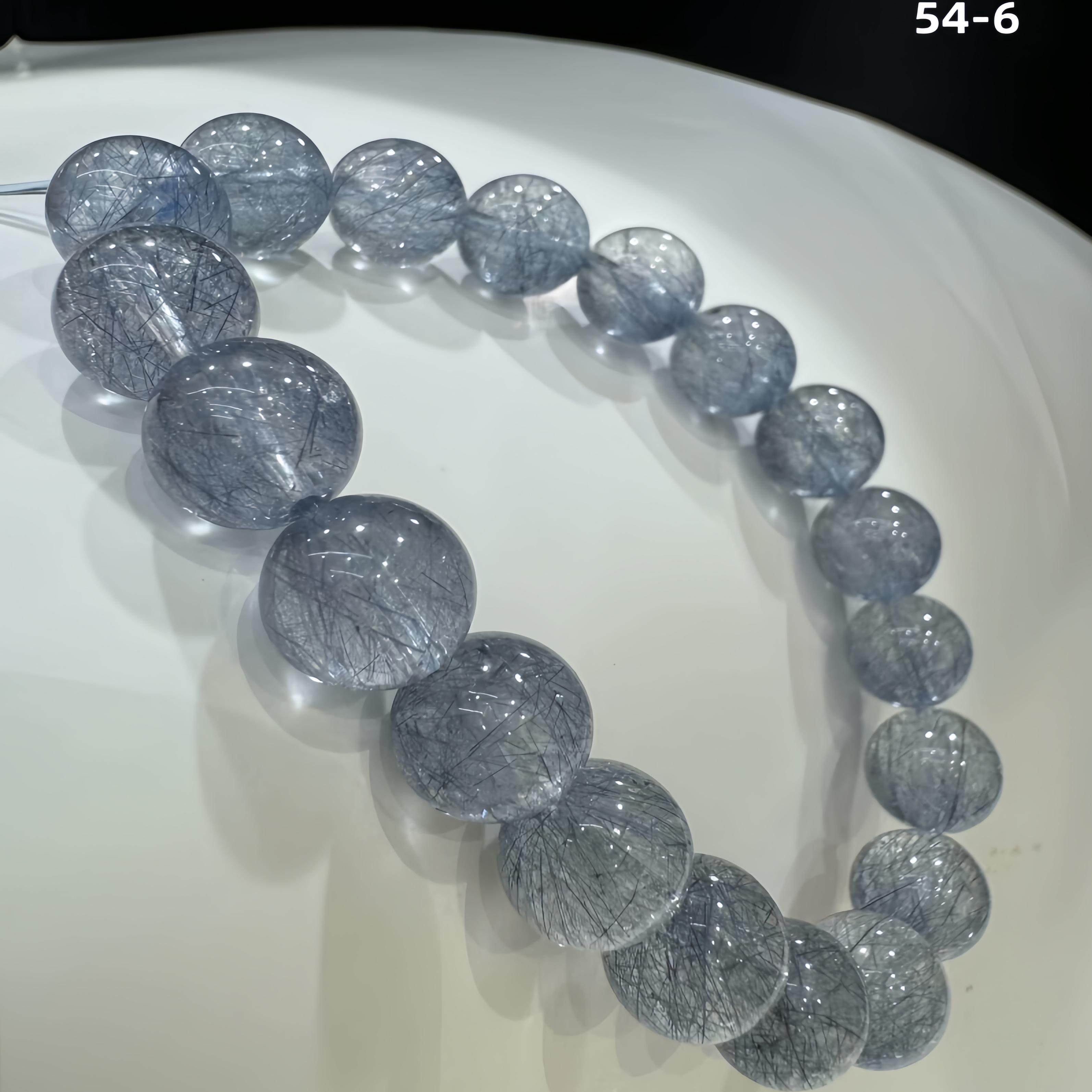 稀有高级蓝钢丝发手链精品蓝发晶手串情侣款饰品礼物