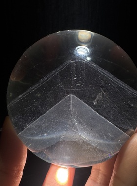 稀有纯天然白幽灵金字塔水晶球摆件千层幽灵金字塔水晶家具摆件