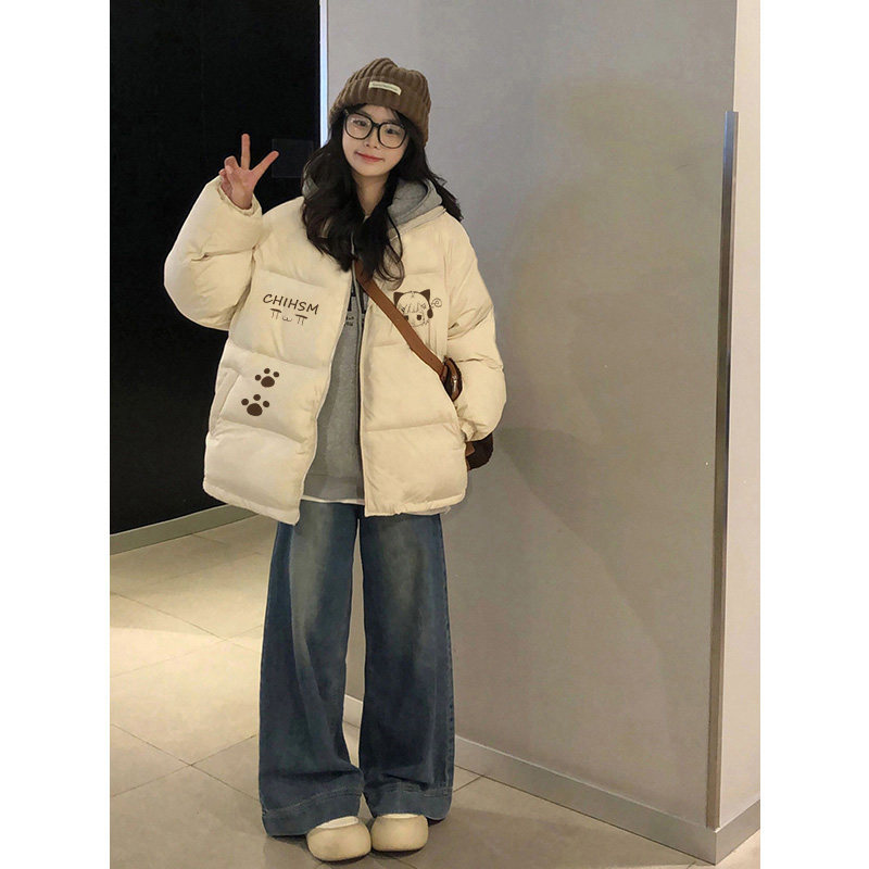 轻薄90白鸭绒印花白鸭绒羽绒服