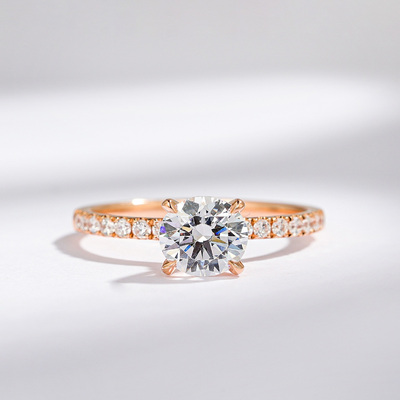 18K金培育钻石戒指女求婚钻戒定制