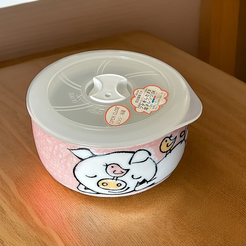 爱陶屋日本进口美浓卡通碗日式料理餐具陶瓷碗饭碗料碗米饭浅钵