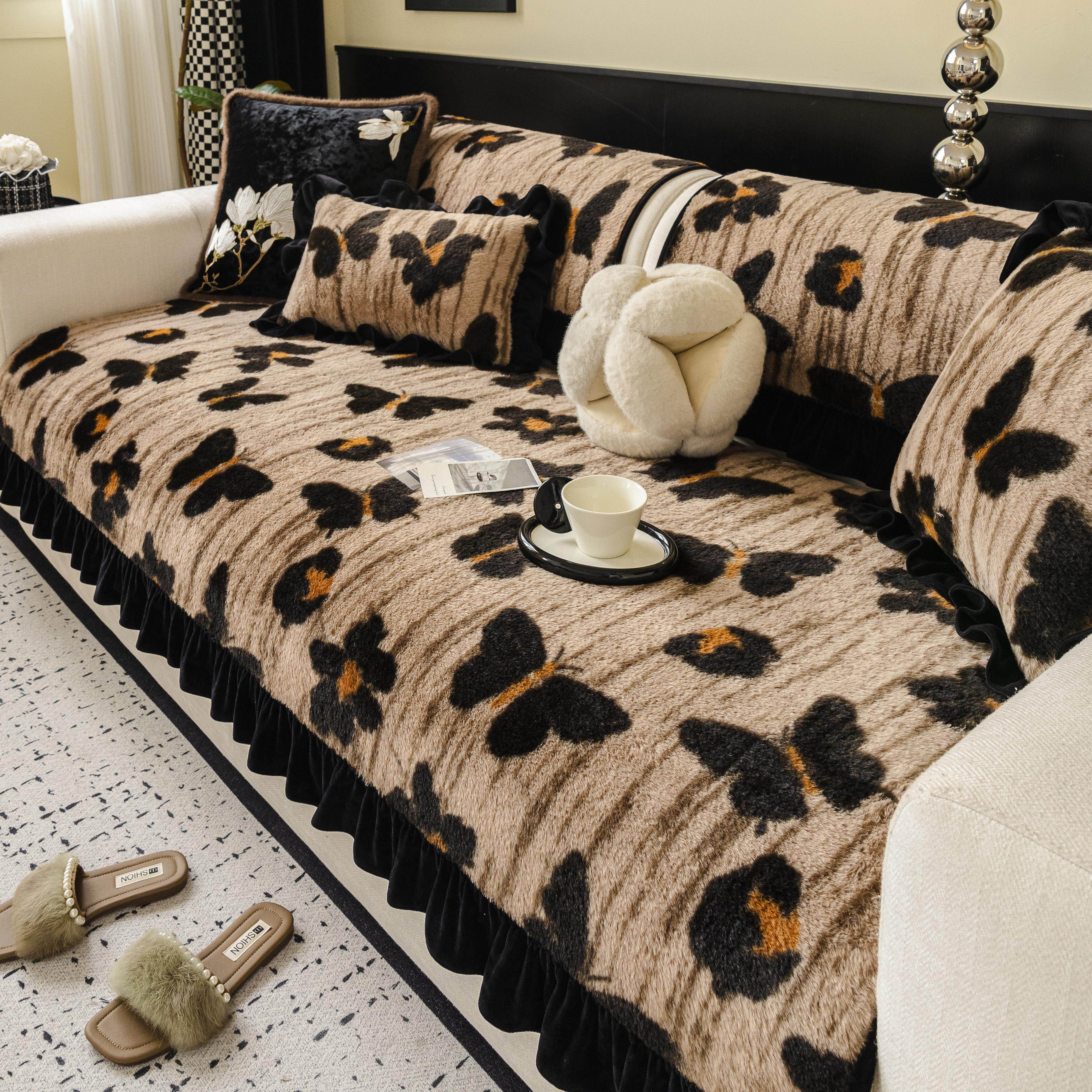 兔毛绒冬加厚沙发垫2026新款直排皮沙发轻奢高级感防滑坐垫盖布巾,居家布艺,沙发垫,淘宝优惠券,粉丝福利购,淘宝优惠卷