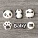 配饰鞋 饰配件 花 扣装 适配crocs 可爱baby手掌卡通diy鞋 熊猫洞洞鞋
