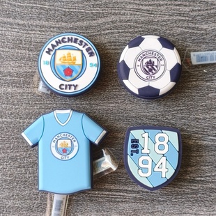 男生运动Crocs鞋花配饰 洞洞鞋装饰鞋扣 曼城联队足球 队徽 球衣