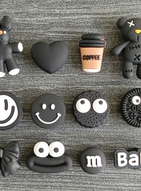 洞洞鞋配饰鞋扣crocs智必星鞋子上装饰鞋花 小熊咖啡杯笑脸蝴蝶结