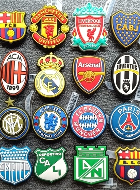 男生crocs洞洞鞋鞋扣 智必星鞋花配件 欧洲皇马利物浦 足球队标志