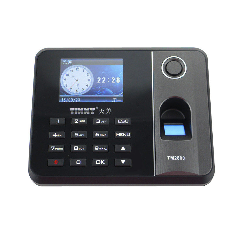 天美tm2800指纹中英版考勤机 u盘下载打卡机 自助式考勤钟