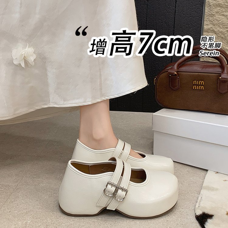 2026冬季新款女鞋PU一字式浅口单鞋