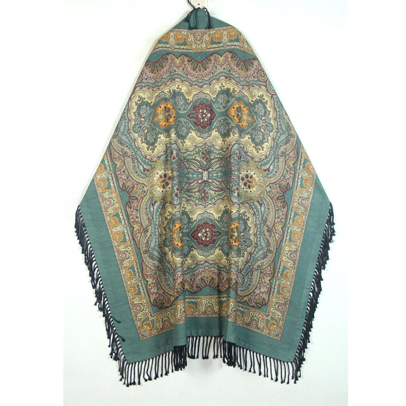 秋冬孤品复古古着vintage日系高级灰民族大方巾厚款披风真丝围巾,服饰配件/皮带/帽子/围巾,围巾/丝巾/披肩,淘宝优惠券,粉丝福利购,淘宝优惠卷