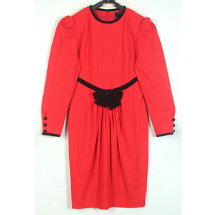 秋冬装孤品复古古着vintage连衣裙