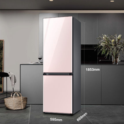 三星RB33R300432/459/455光晕白+银河灰+光晕粉333升厨房家用冰箱