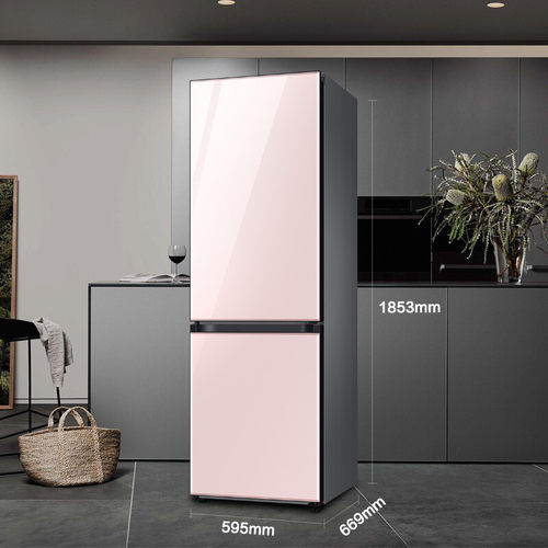 三星RB33R300432/459/455光晕白+银河灰+光晕粉333升厨房家用冰箱