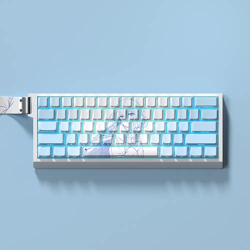 洛琪希二次元键帽原厂高度侧刻透光PBT 热升华 适配Ez63 60/64/68