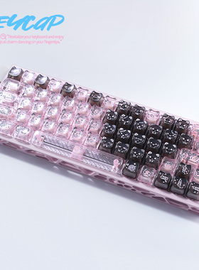 甜酷猫键帽MAO+MOA可爱PC适配磁轴客制化diy机械键盘made68Ace60