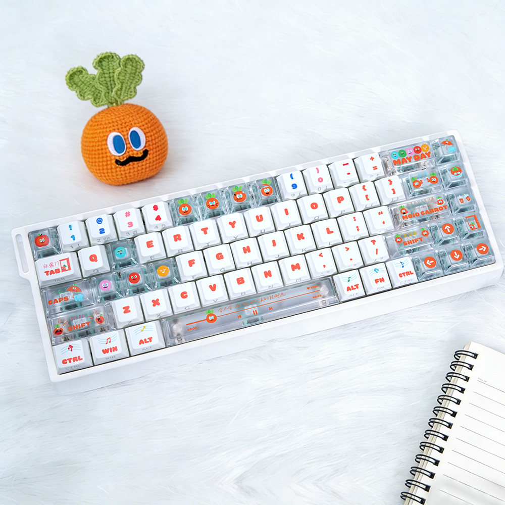 卜卜键帽PBT原厂高度透光PC个性增补适配磁轴机械键盘ev63wooting