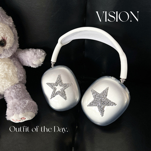 熊猫卡通可爱适用于苹果Airpodsmax保护套透明全包tpu软壳中性苹果头戴式 max耳机保护壳保护罩高透 airpods