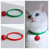 小艺宠物项圈猫咪项链幼猫挂件猫咪饰品草莓铃铛小型犬宠物用品