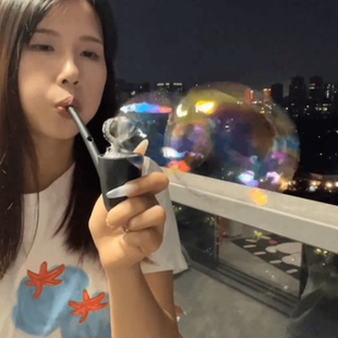 新款彷真复古泡泡机解压吹泡泡道具整人抽象创意礼物