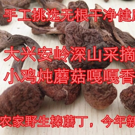 新货大兴安岭东北野生榛蘑蘑菇丁榛蘑丁干货无根250克1件包邮促销