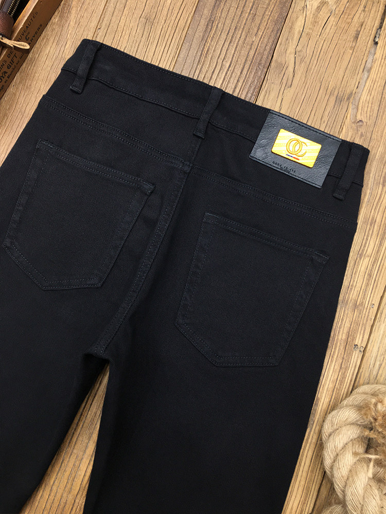 ZERODEGREENORTH 청바지 남성 비즈니스 루즈 스트레이트 팬츠 캐주얼 신축성 슬림 풋 팬츠