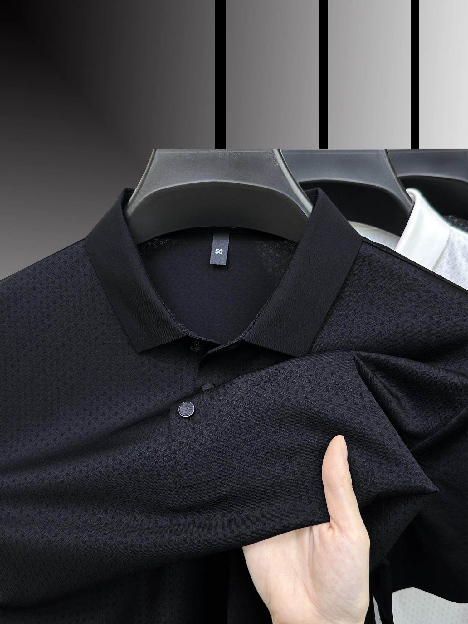 ZERODEGREENORTH 신제품 출시 밑단 슬릿 티셔츠 반팔 아이스 실크 쿨 폴로 셔츠 캐주얼 남성