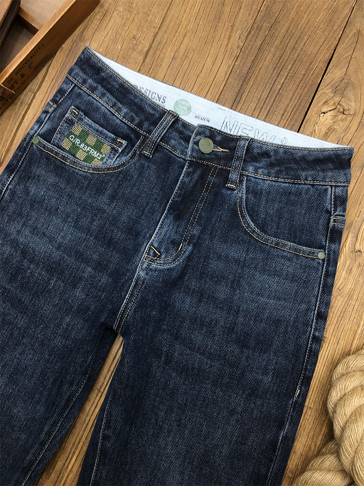 ZERODEGREENORTH 봄 가을 새로운 스타일 자수 패션 작은 발 프린트 남성 슬림 팬츠 유럽 역 ??따뜻함