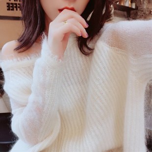 网红很仙的马海毛毛衣女宽松外穿慵懒风套头秋冬懒惰重工外套短款