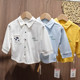 纯棉翻领衬衣儿童内搭上衣婴儿开衫 衣拉拉安卡米宝宝衬衫 男童春季