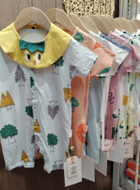 衣拉拉婴儿衣服夏季男女宝宝短袖连体衣纯棉薄款爬服哈衣0-1睡衣