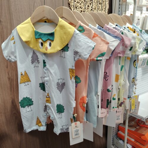 衣拉拉婴儿衣服夏季男女宝宝短袖连体衣纯棉薄款爬服哈衣0-1睡衣