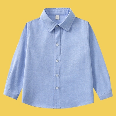 儿童衬衫牛津纺男童衬衫女童衬衣