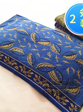 金号品牌 纯棉枕巾精致树叶 典雅柔软吸水厚实耐用G2020包邮