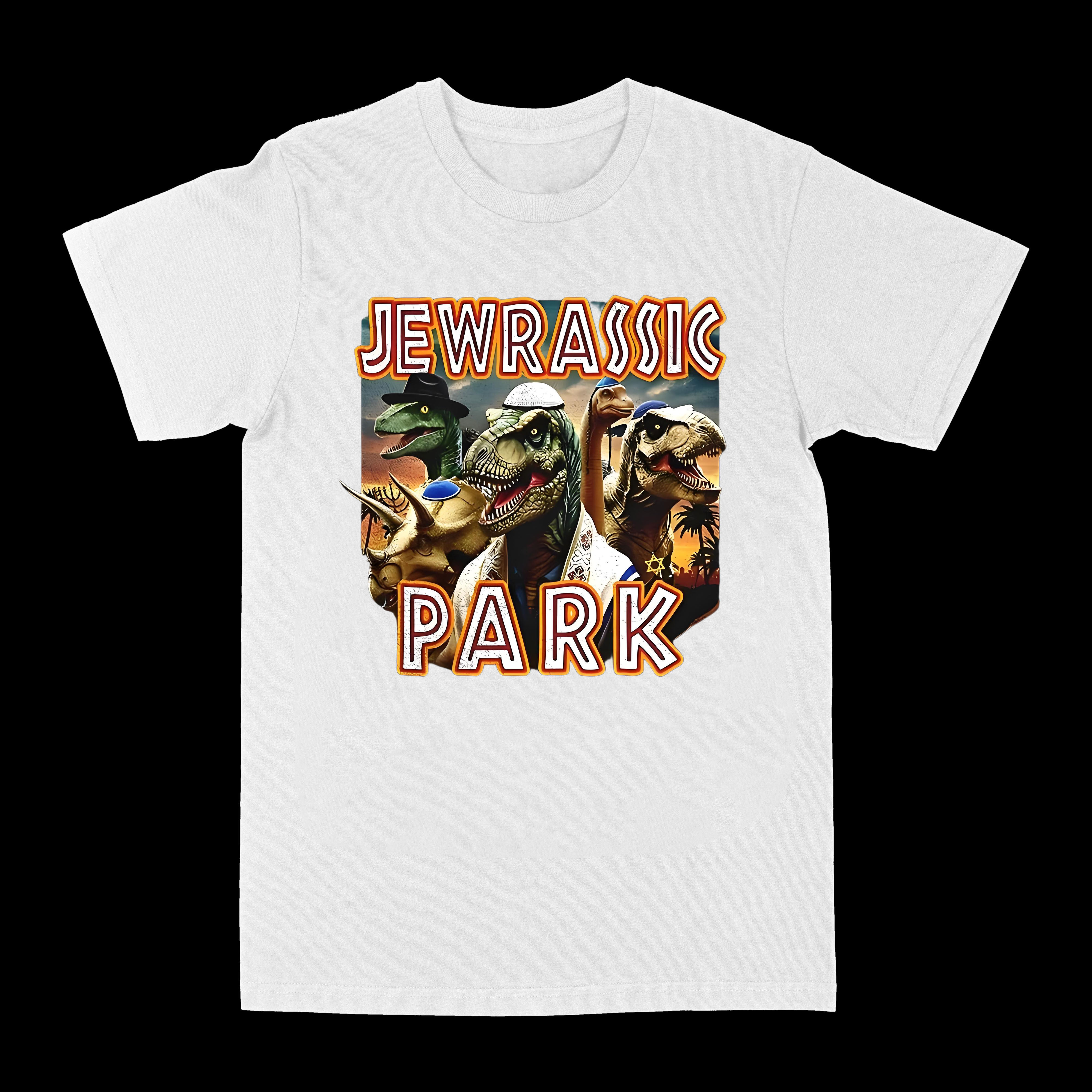 侏罗纪公园恐龙印花美式复古短袖男女同款休闲潮流潮牌T恤T-Shirt