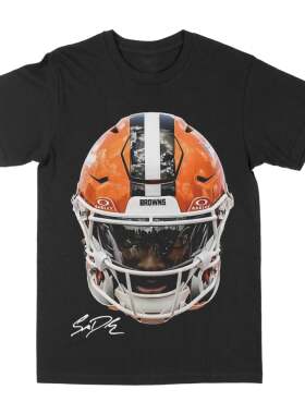 谢德尔·桑德斯印花短袖T恤男女同款宽松潮流纯棉美式NFL周边