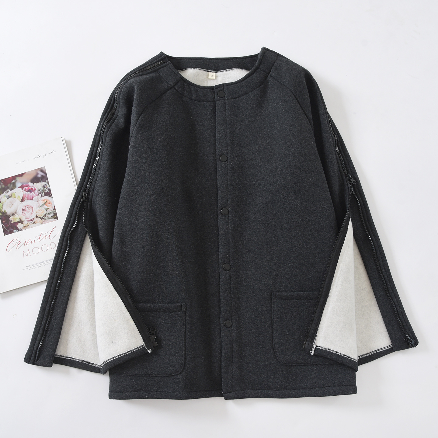 秋冬加厚保暖护理服一片式易穿脱