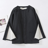 衣服专用病号服老人加厚保暖睡衣 秋冬护理服PICC置管骨折透析穿